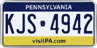 PA license plate KJS4942