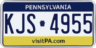 PA license plate KJS4955
