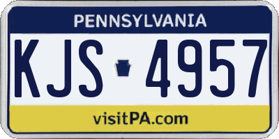 PA license plate KJS4957