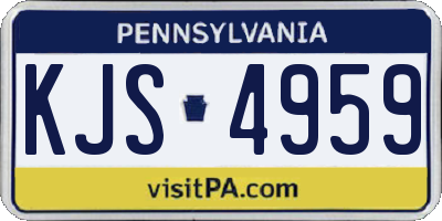 PA license plate KJS4959