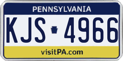 PA license plate KJS4966