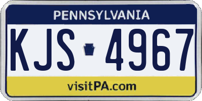 PA license plate KJS4967
