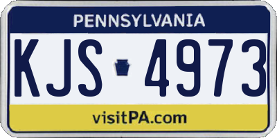 PA license plate KJS4973