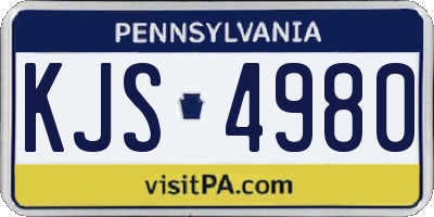 PA license plate KJS4980