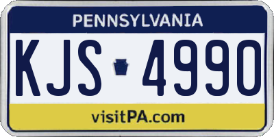 PA license plate KJS4990