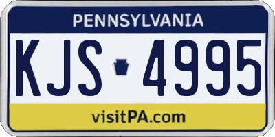 PA license plate KJS4995