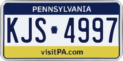 PA license plate KJS4997