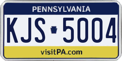 PA license plate KJS5004