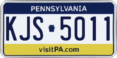 PA license plate KJS5011