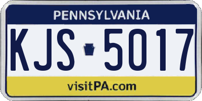 PA license plate KJS5017