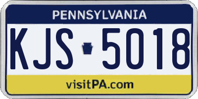 PA license plate KJS5018