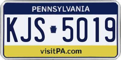 PA license plate KJS5019