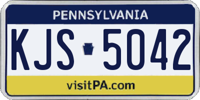 PA license plate KJS5042