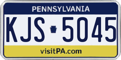 PA license plate KJS5045