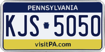 PA license plate KJS5050