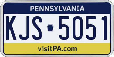 PA license plate KJS5051
