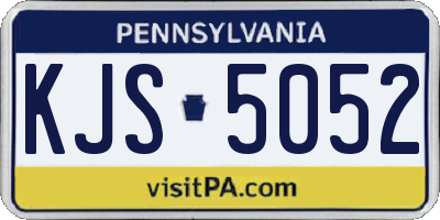 PA license plate KJS5052