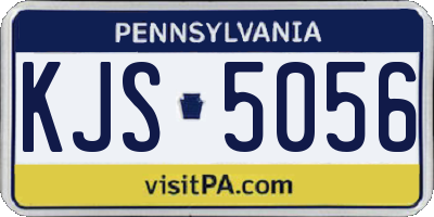 PA license plate KJS5056