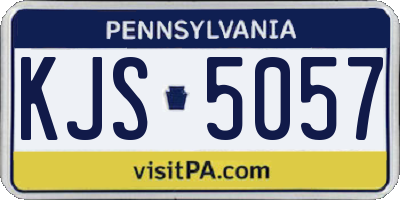PA license plate KJS5057