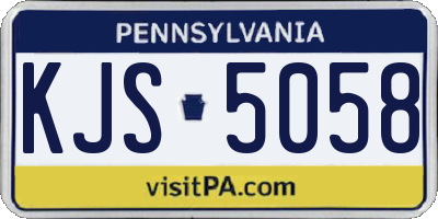 PA license plate KJS5058