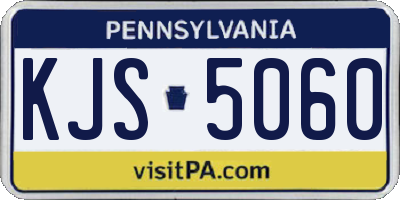 PA license plate KJS5060