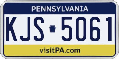 PA license plate KJS5061