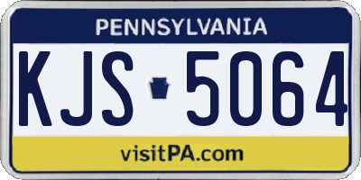 PA license plate KJS5064