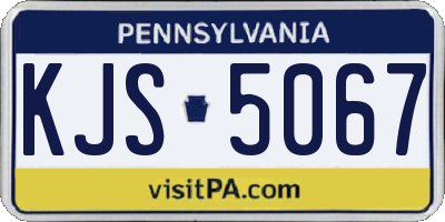 PA license plate KJS5067