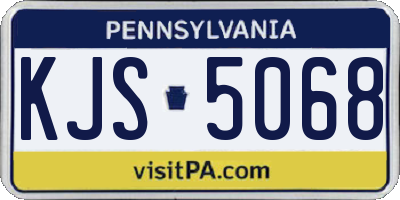 PA license plate KJS5068