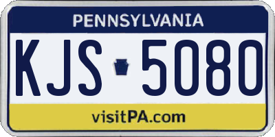 PA license plate KJS5080