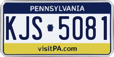 PA license plate KJS5081