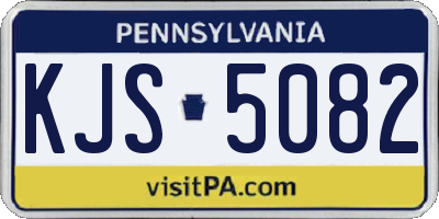 PA license plate KJS5082