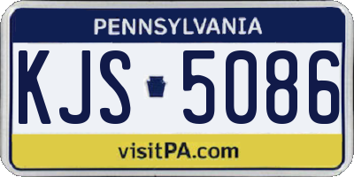 PA license plate KJS5086