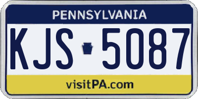 PA license plate KJS5087