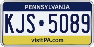 PA license plate KJS5089