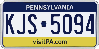 PA license plate KJS5094