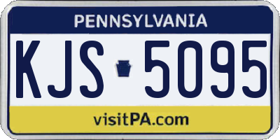 PA license plate KJS5095
