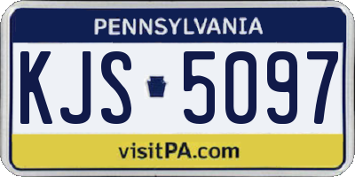 PA license plate KJS5097