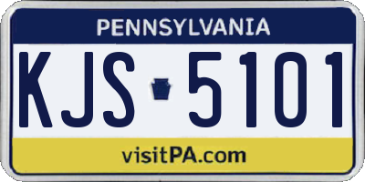 PA license plate KJS5101