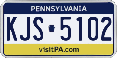 PA license plate KJS5102