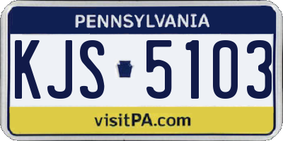 PA license plate KJS5103