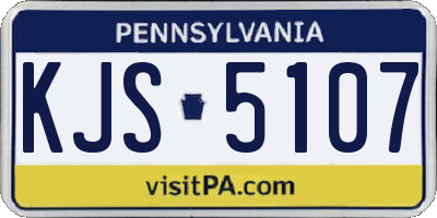 PA license plate KJS5107