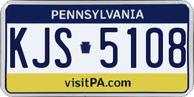 PA license plate KJS5108