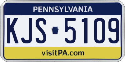 PA license plate KJS5109