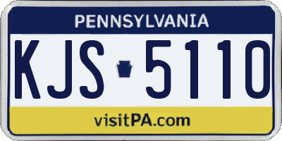 PA license plate KJS5110