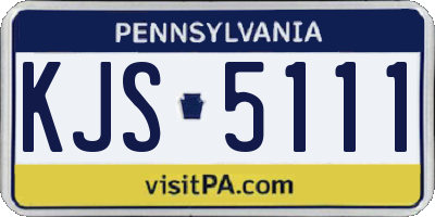 PA license plate KJS5111