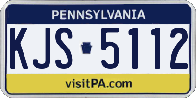 PA license plate KJS5112
