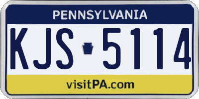 PA license plate KJS5114