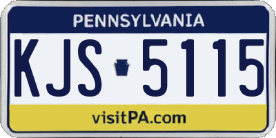 PA license plate KJS5115