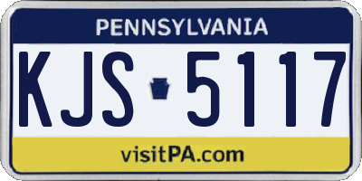 PA license plate KJS5117